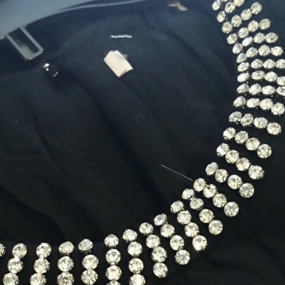 Vintage black polyester dress small cocktail party - Picture 5 of 5